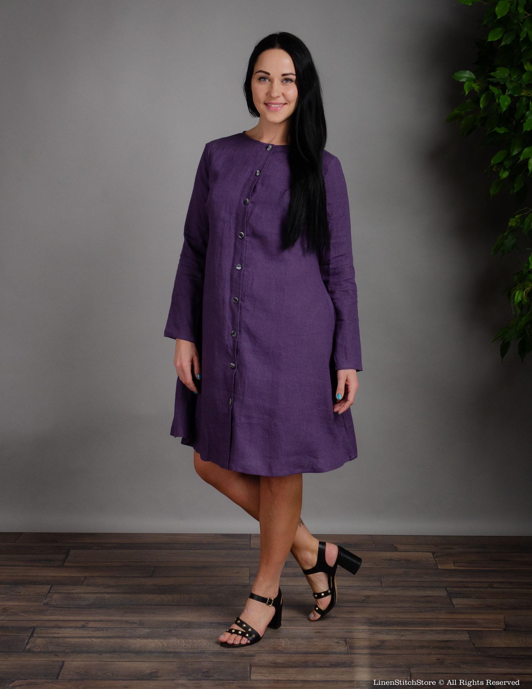 DOMINIKA Linen dress | Lavender