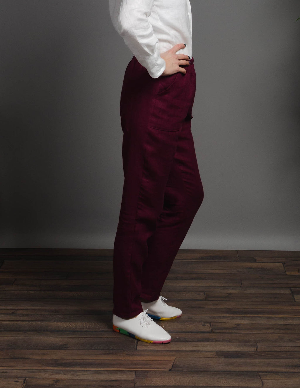 MARGO linen pants | Marsala