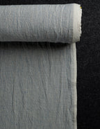 Striped blue color medium weight linen fabric supply