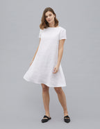 MEGHAN Linen dress | White