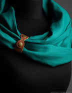 Loop linen scarf | Emerald green