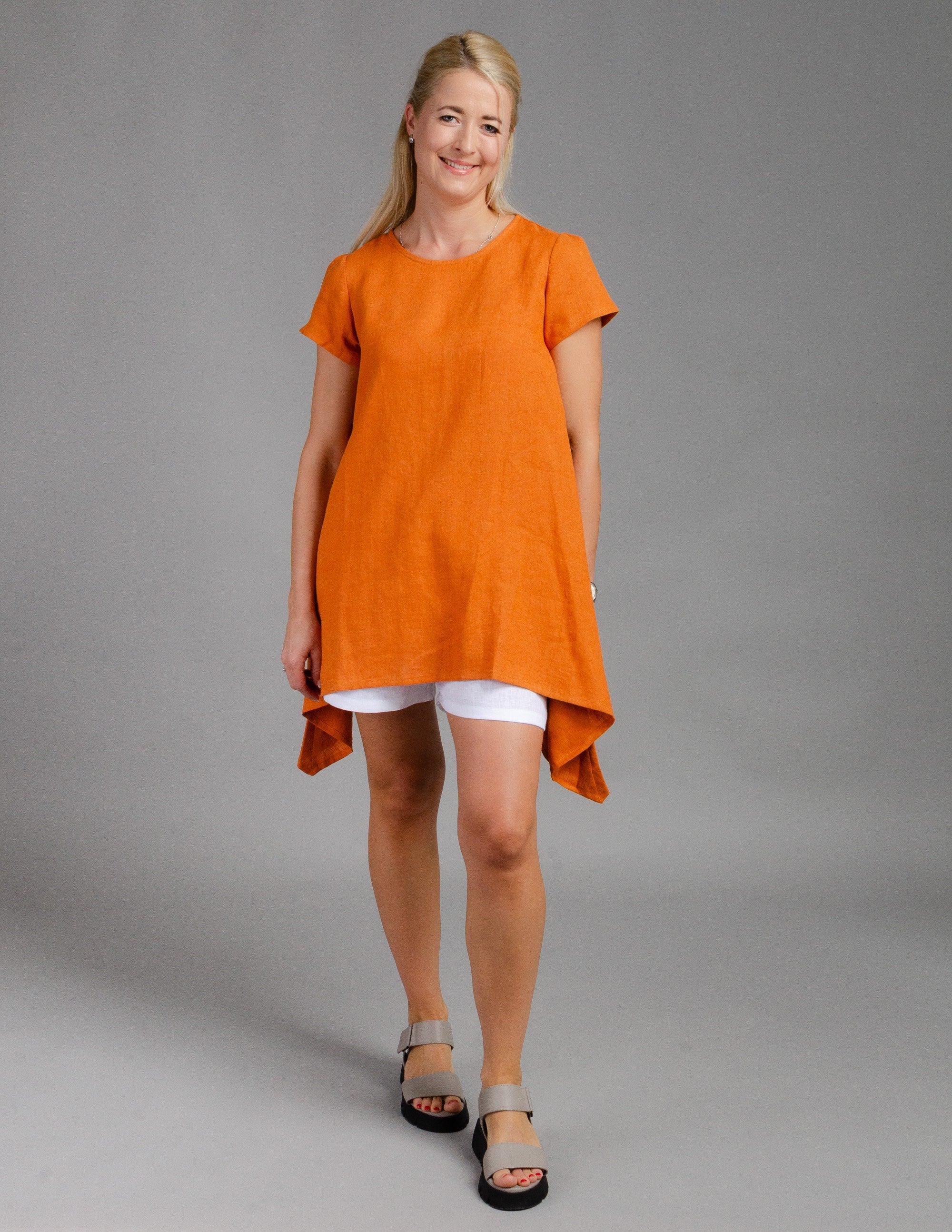 LINDA Linen tunic | Terracotta