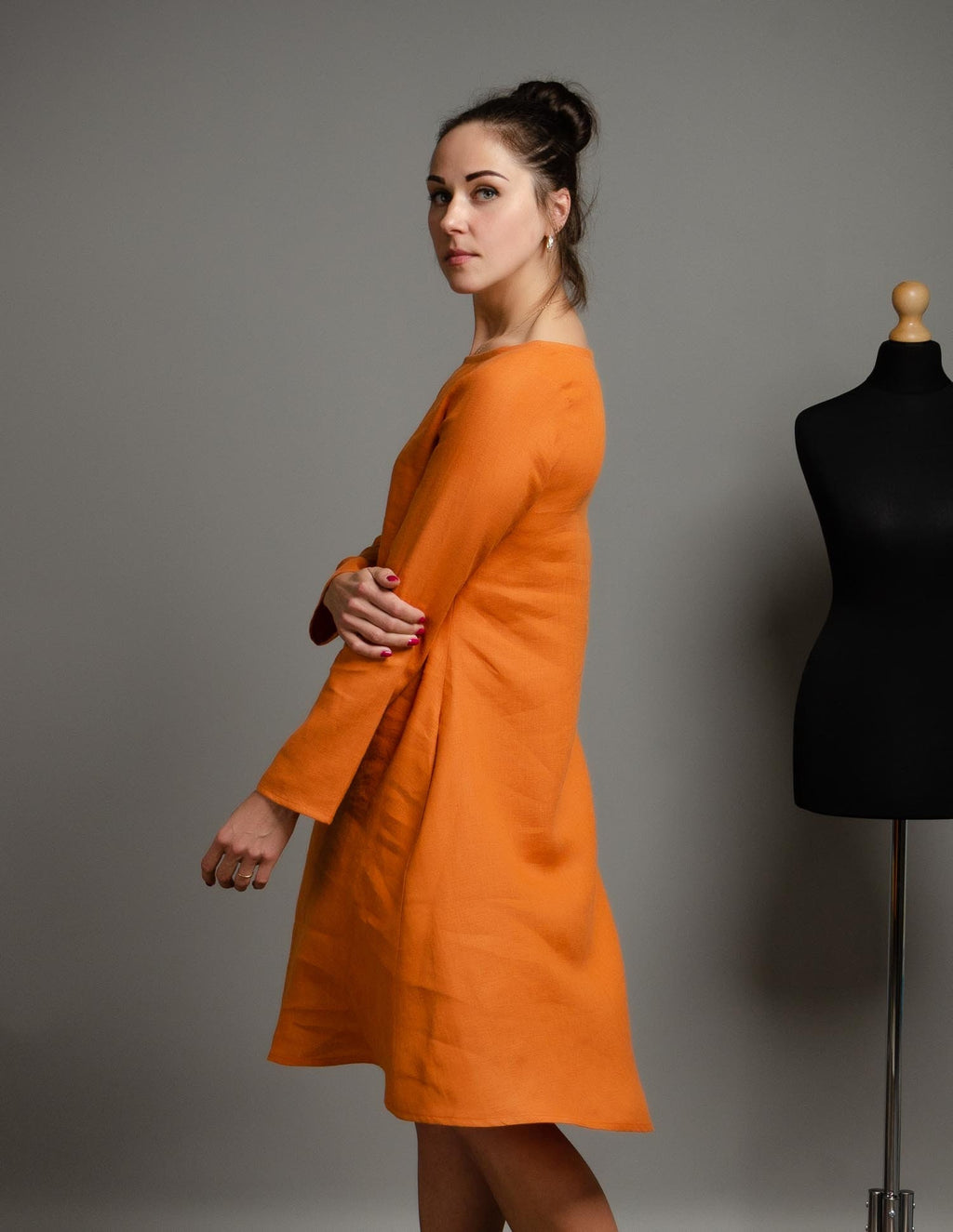 VERONICA Linen dress | Terracotta