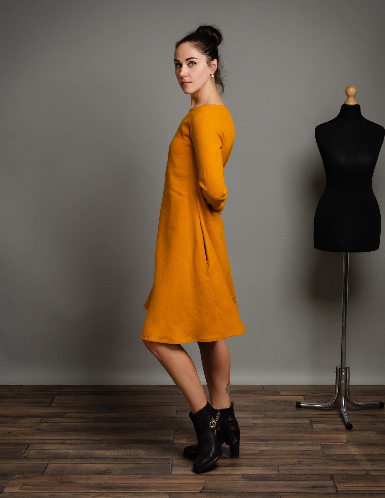 VERONICA  linen dress | Terracotta