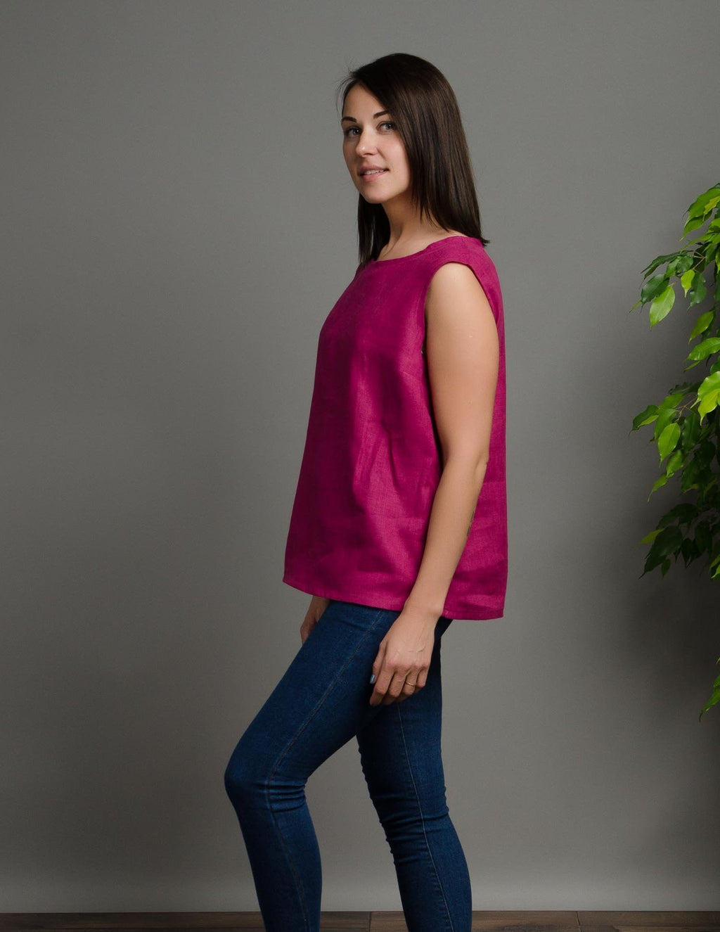 MONIKA Linen top | Rose