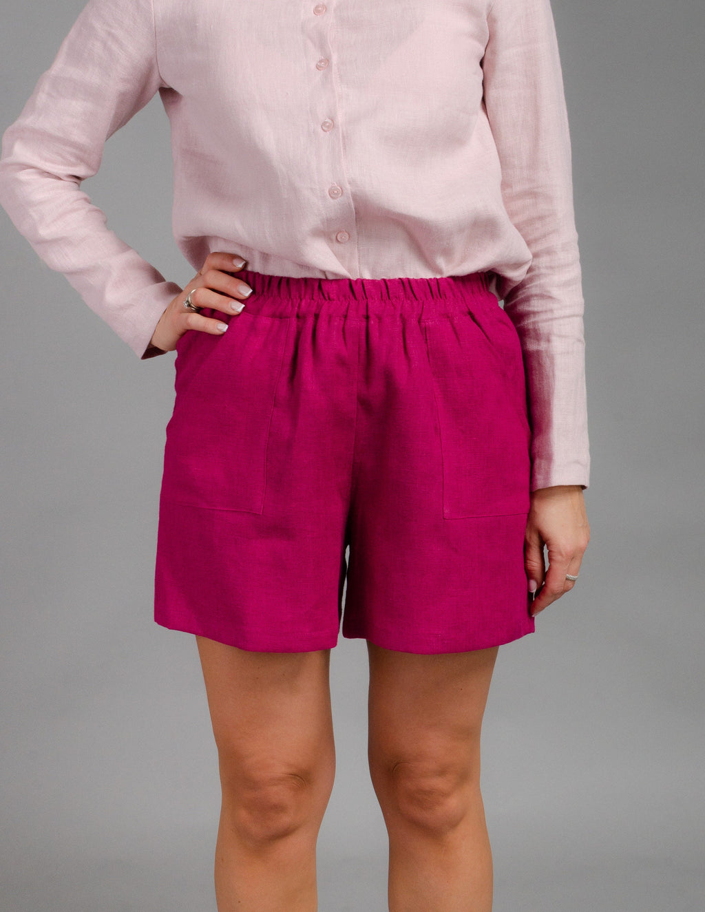 TAMARA Linen shorts | Rose