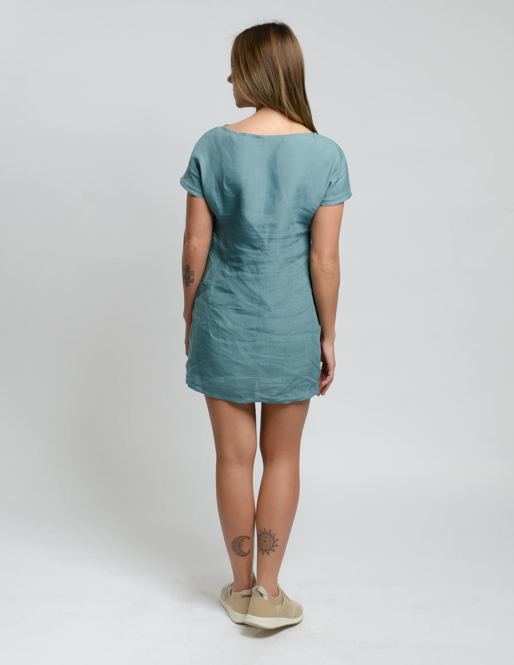 SANDRA Linen dress | Electric blue