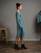 VERONICA Linen dress | Electric blue