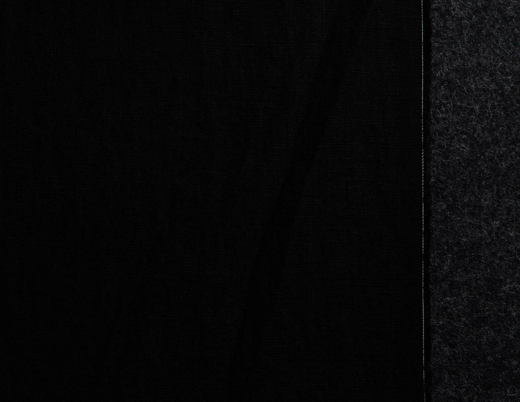 Black colour medium weight linen fabric supply