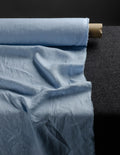 Light blue colour medium weight linen fabric supply