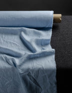 Light blue colour medium weight linen fabric supply