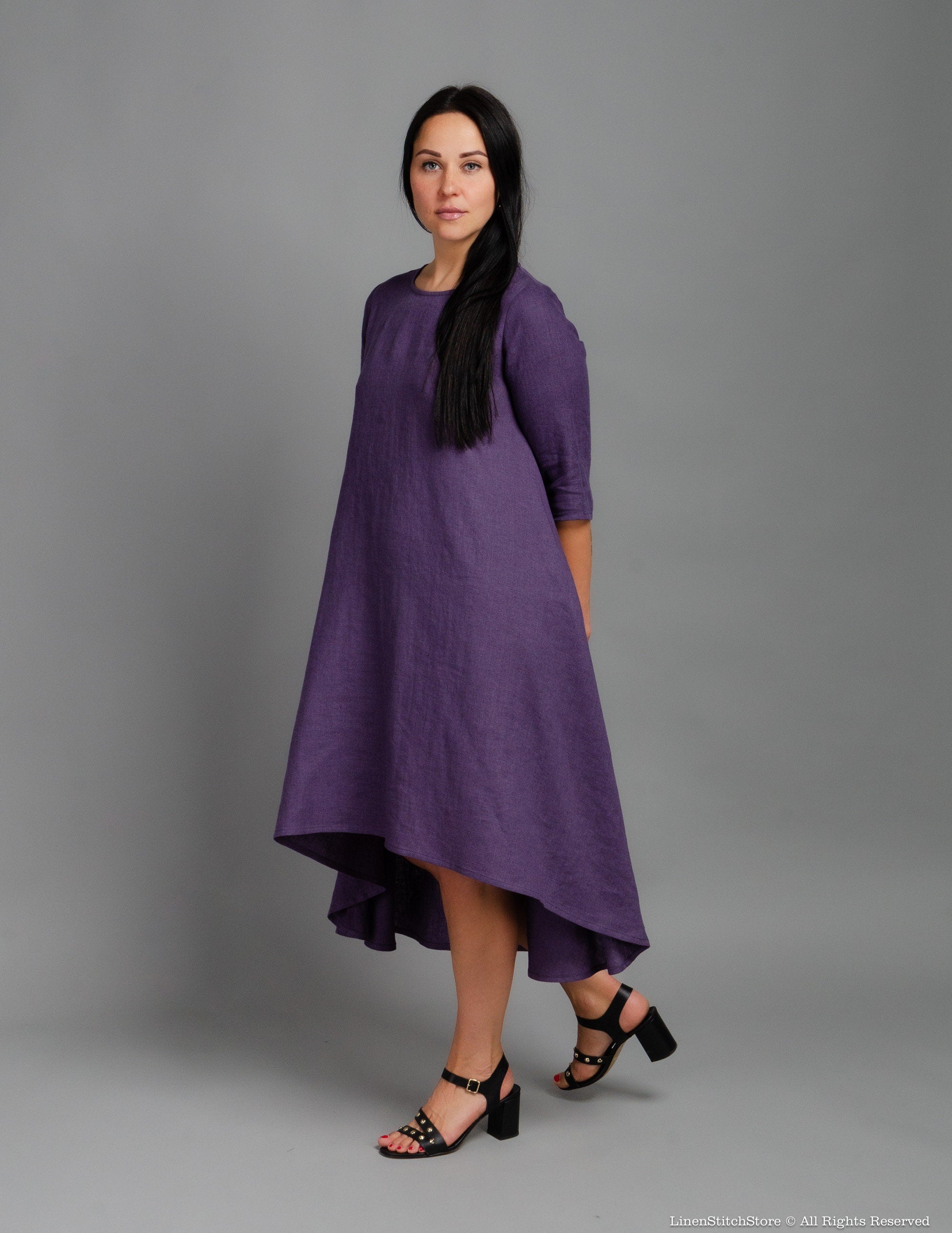 SHANON Linen dress | Lavender