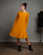 VERONICA  linen dress | Terracotta