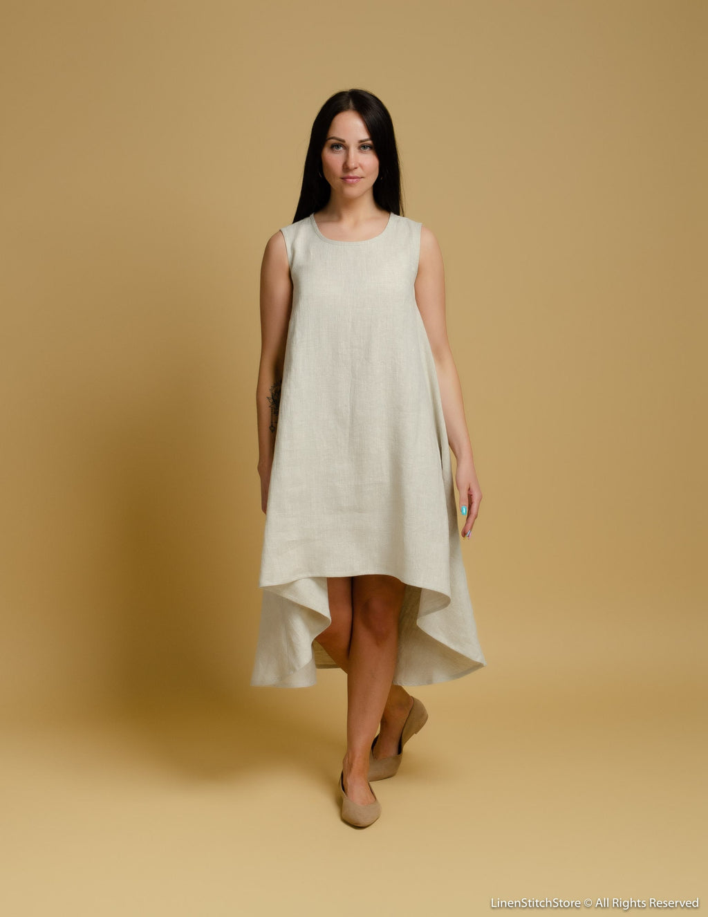 FLORA Linen dress | Natural