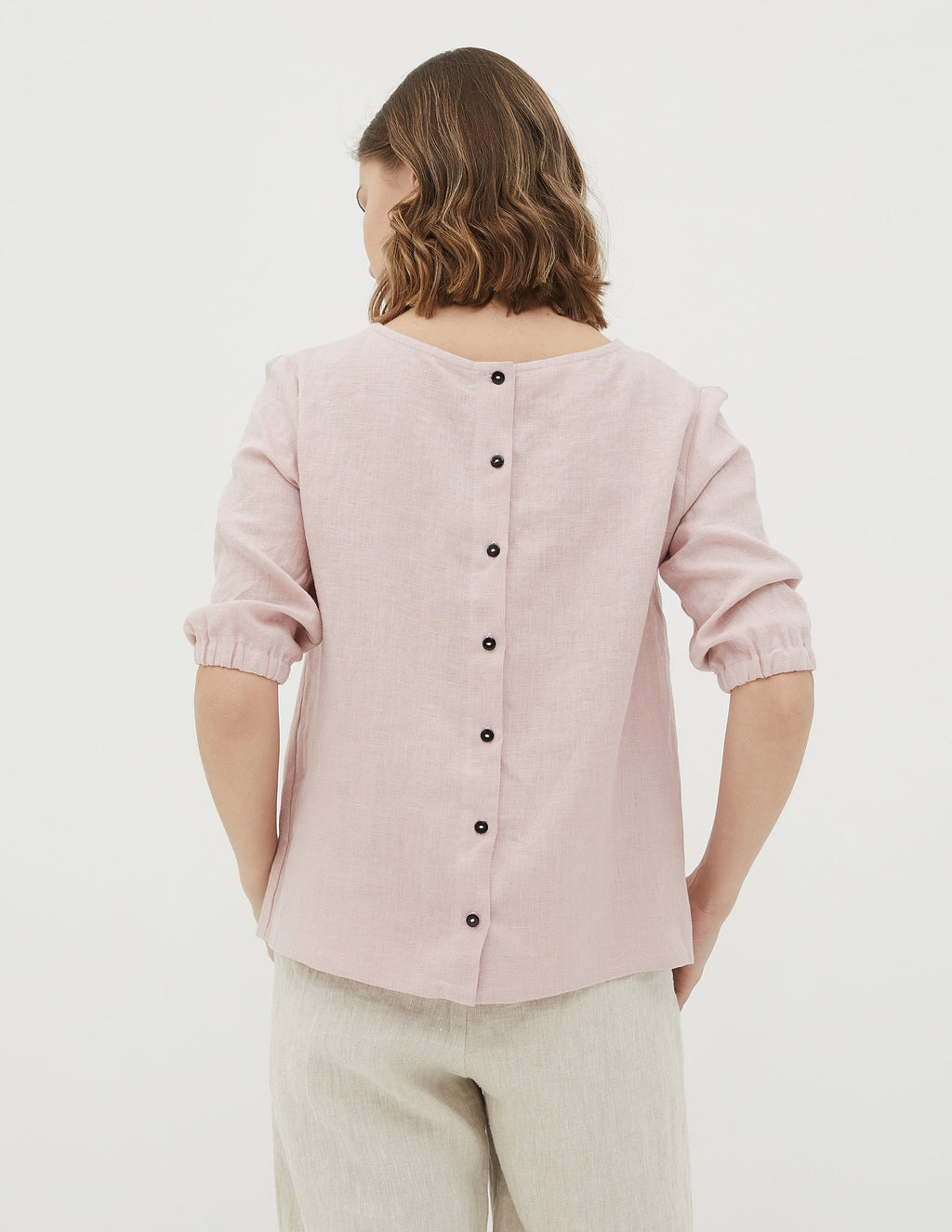 EMILY Linen blouse | Dusty pink