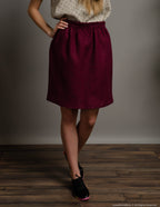 LILIA Linen skirt | Marsala