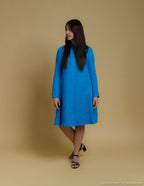 VERONICA Linen dress | Caribbean blue