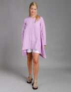 AURORA Asymmetric Linen tunic | Light purple