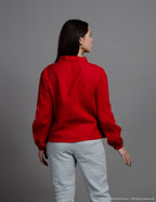 JOLENE Linen blouse " Bright red