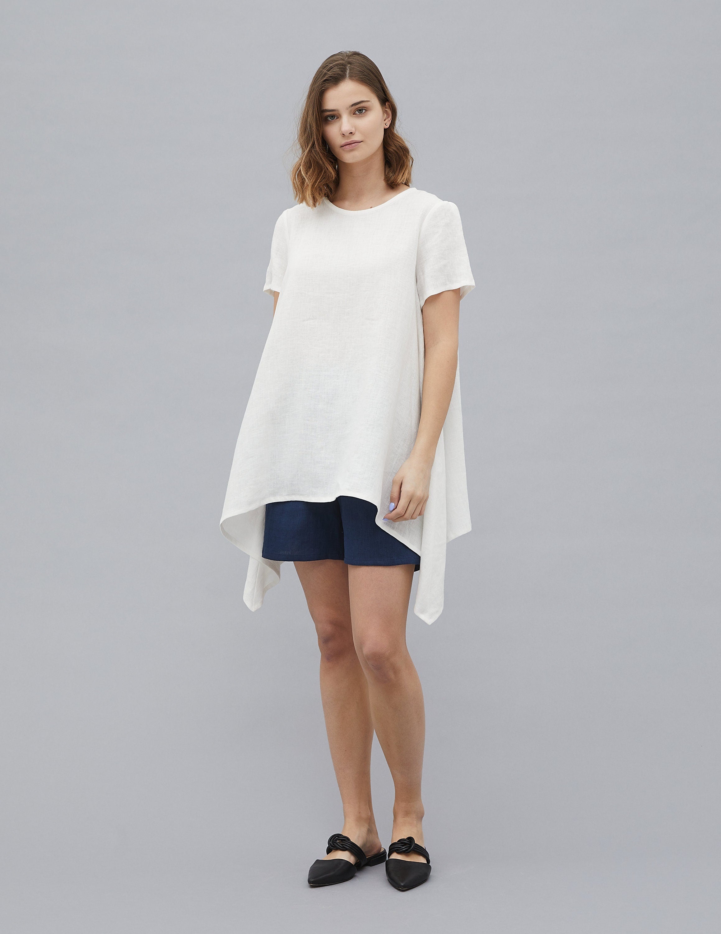LINDA Linen tunic | Ivory white