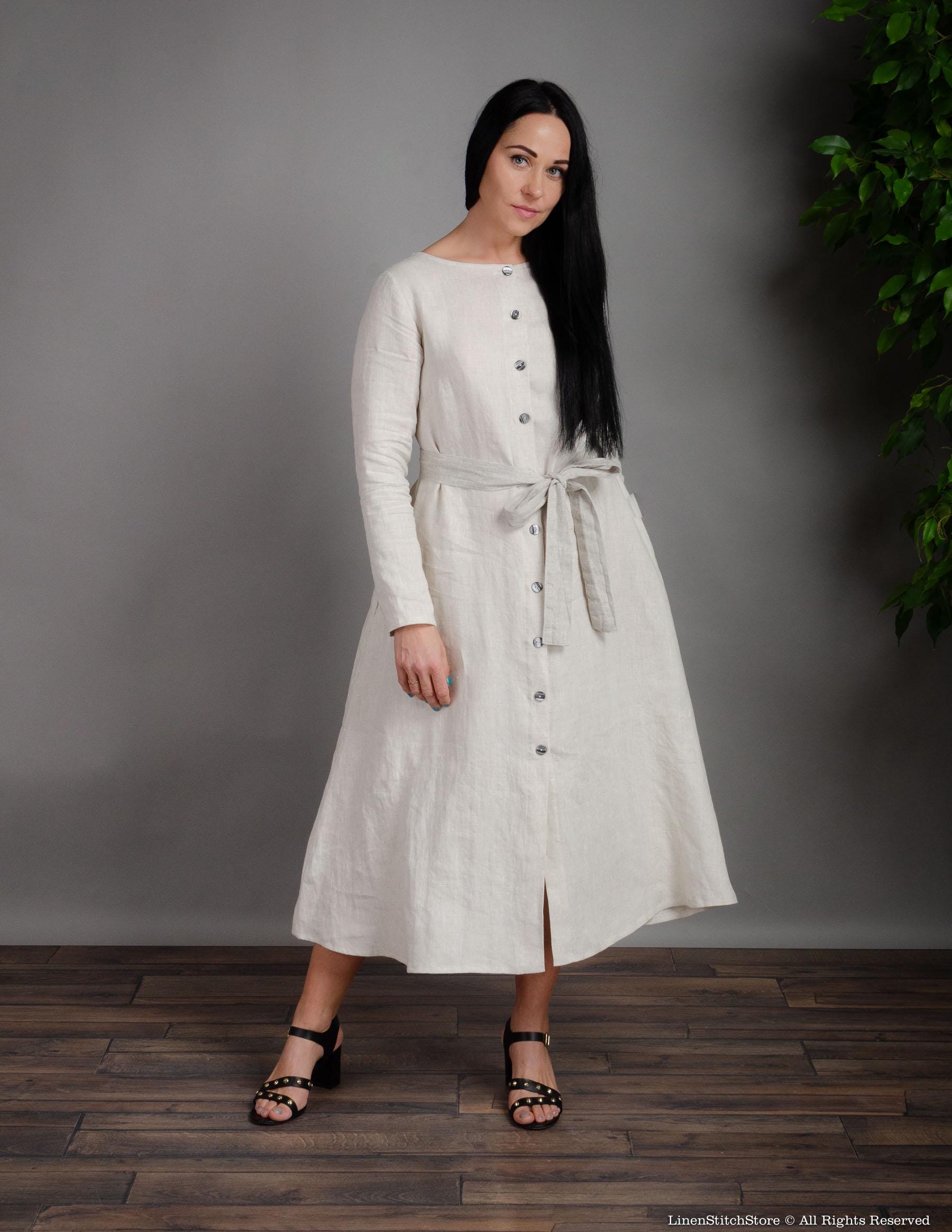 MELODY Linen dress | Natural