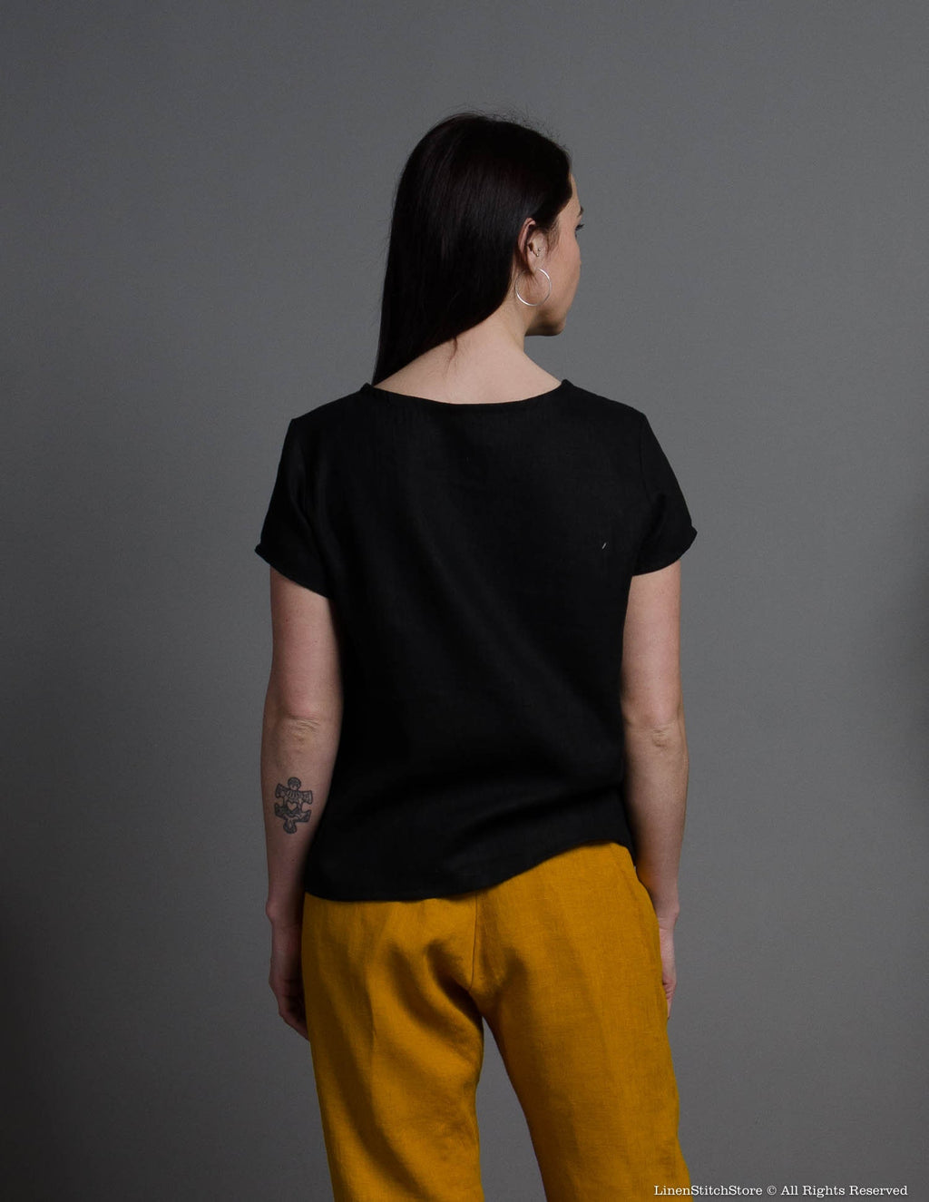 IEVA Linen top | Black