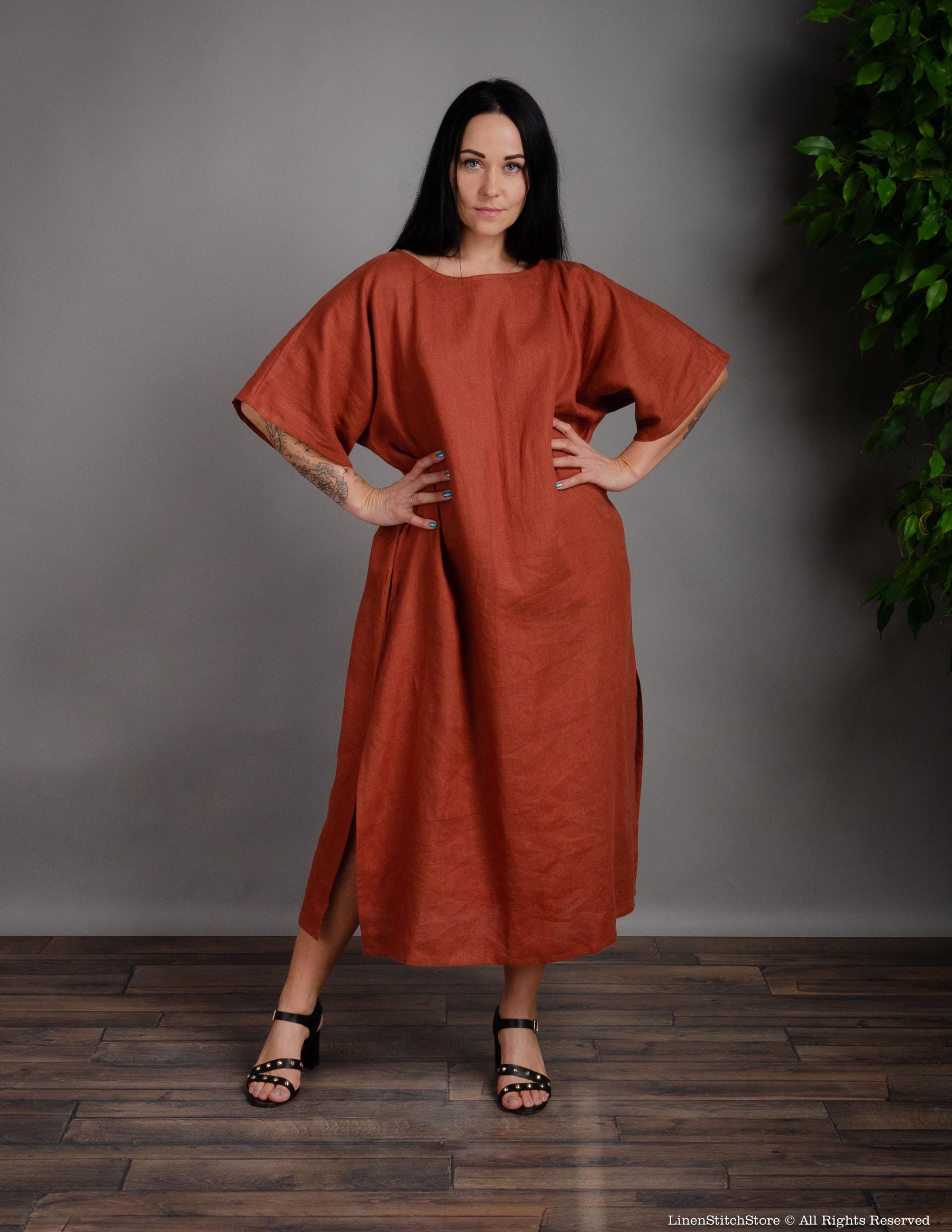 DAGMAR Linen dress | Hazelnut brown