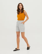 LILLY  Linen shorts | Light grey