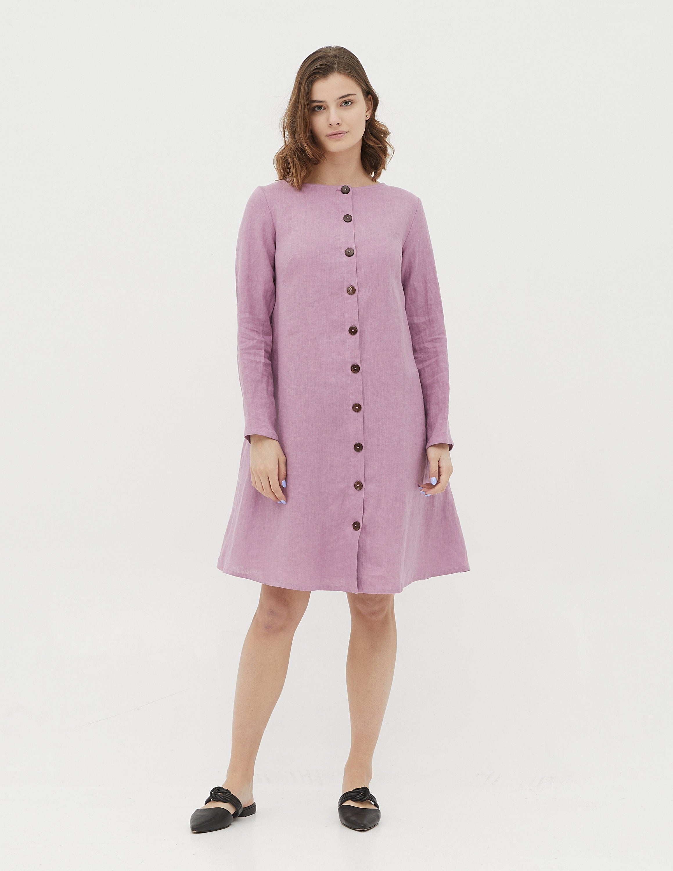 DOMINIKA linen dress | Light purple
