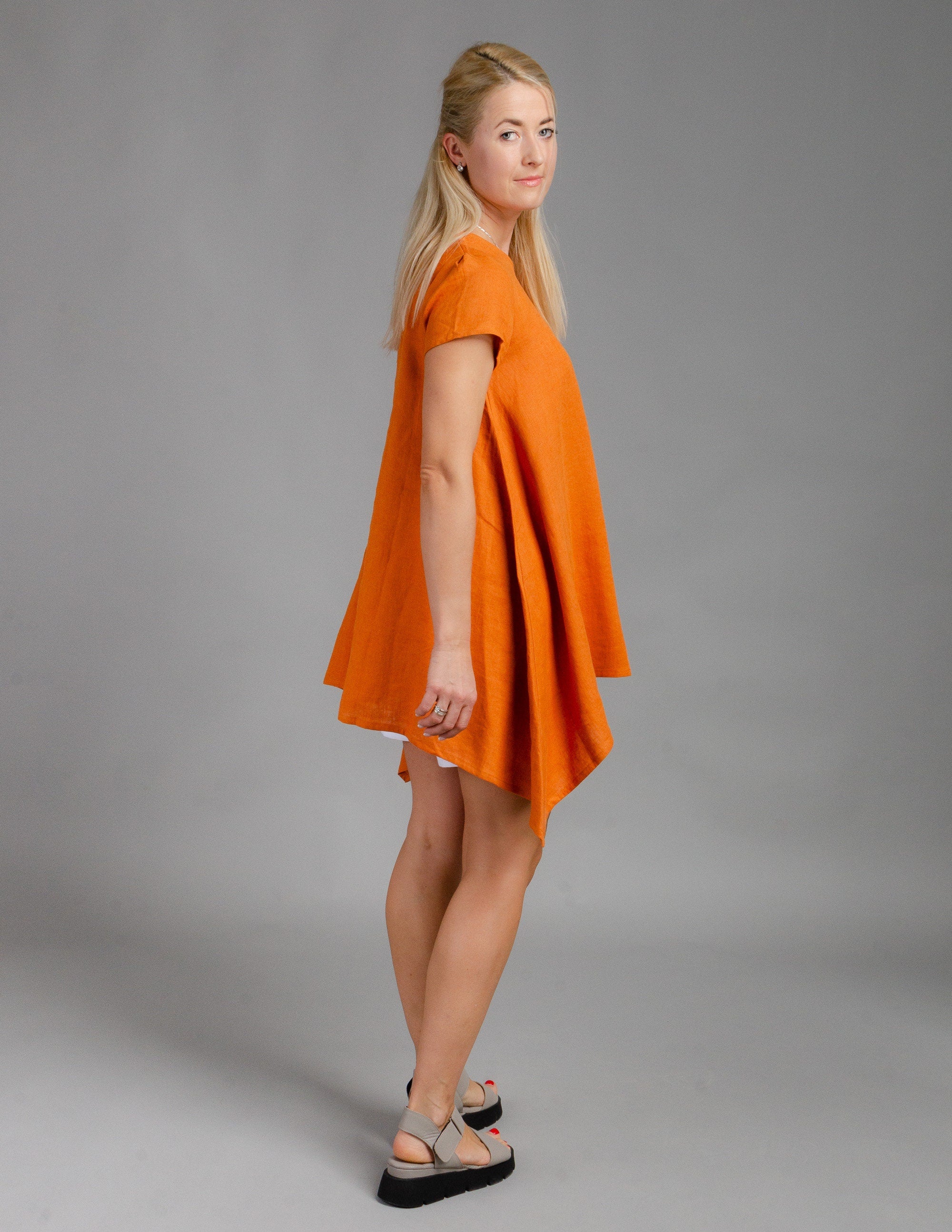 LINDA Linen tunic | Terracotta