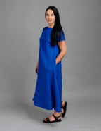 KAREN Linen dress | Deep blue