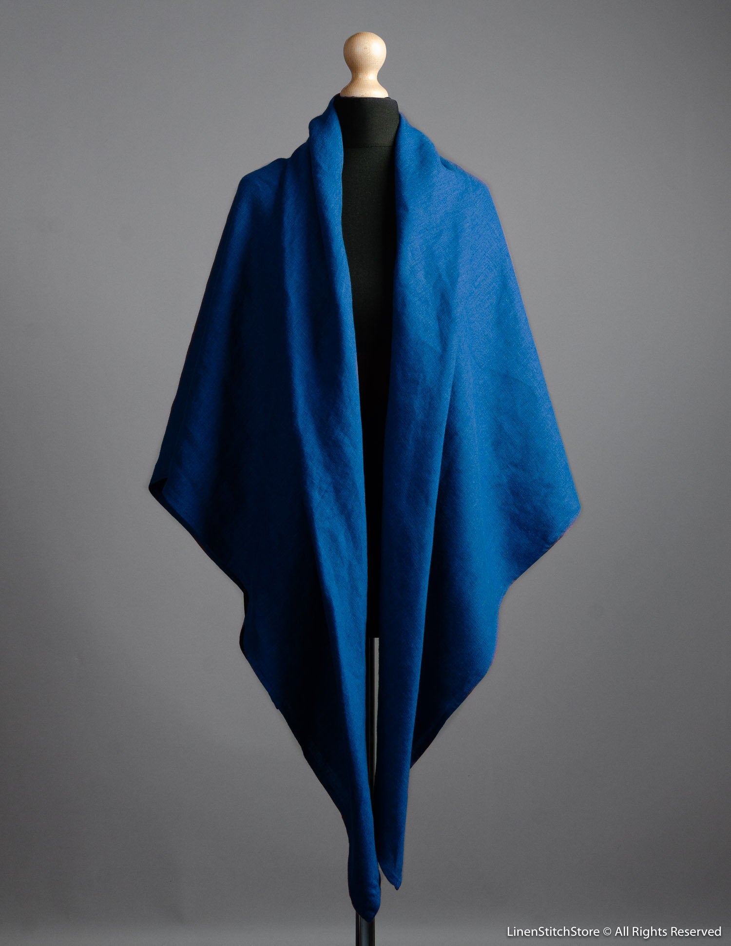 Linen shawl | Deep blue