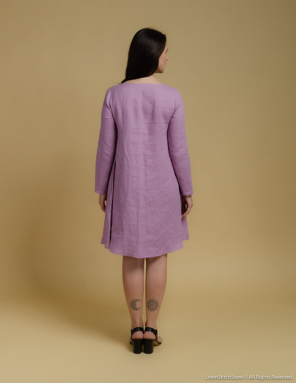 VERONICA Linen dress | Light purple