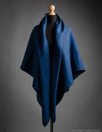 Linen shawl | Navy blue