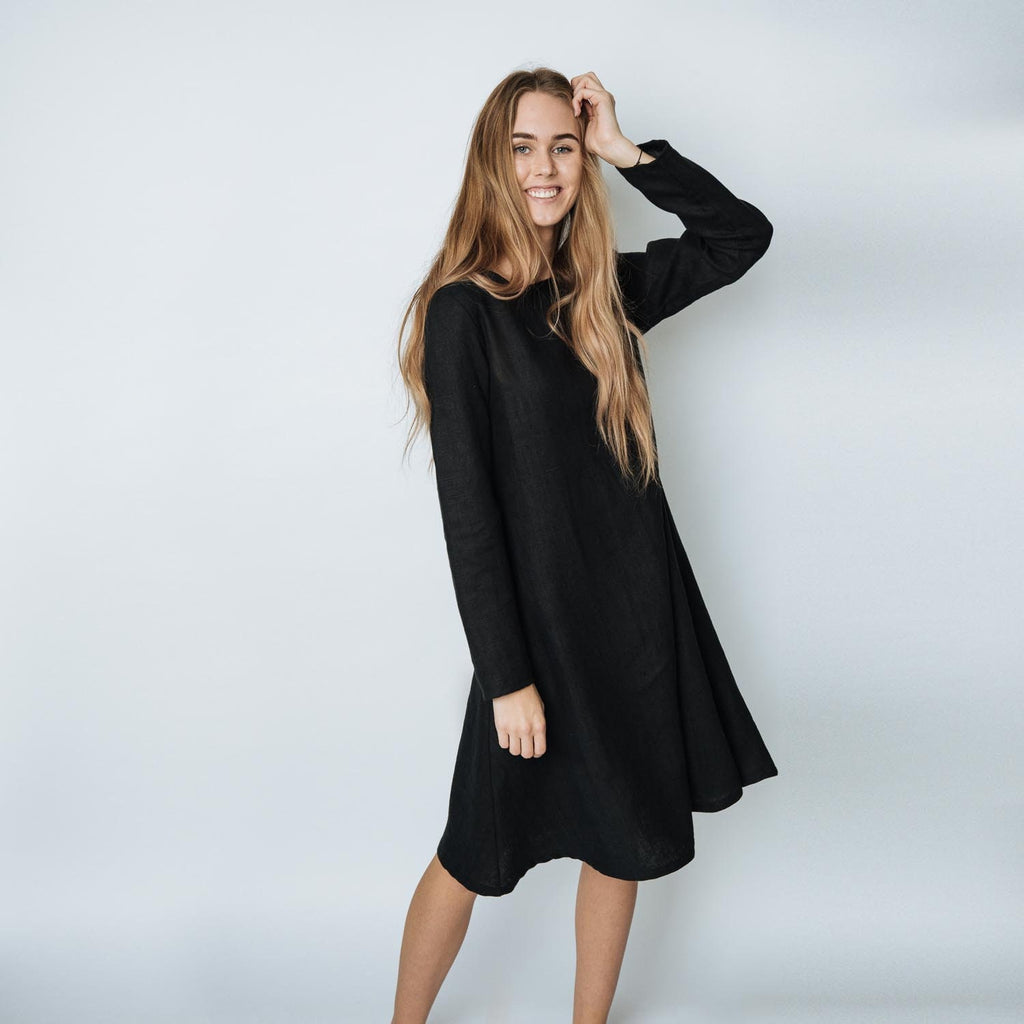 VERONICA Linen dress | Black