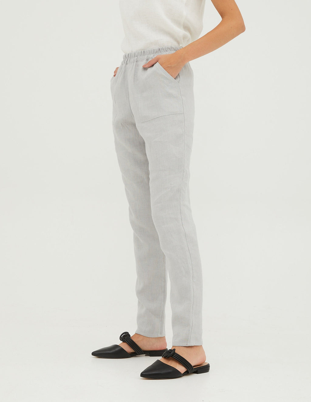 MARGO Linen pants | Light grey