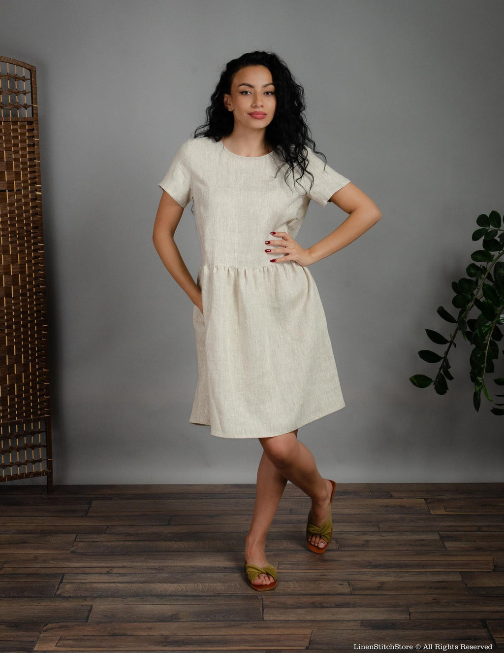 MARIA Linen dress | Natural