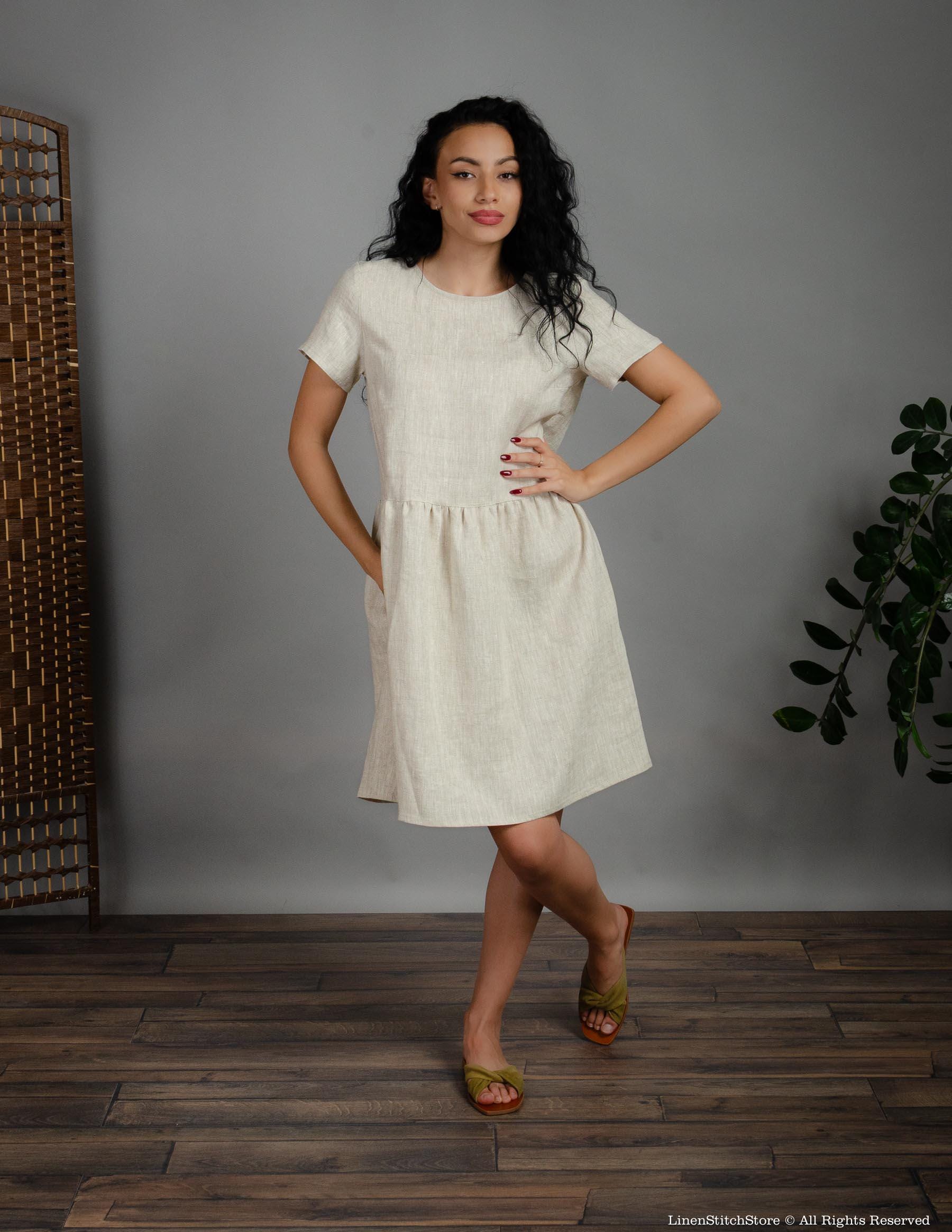 MARIA Linen dress | Natural