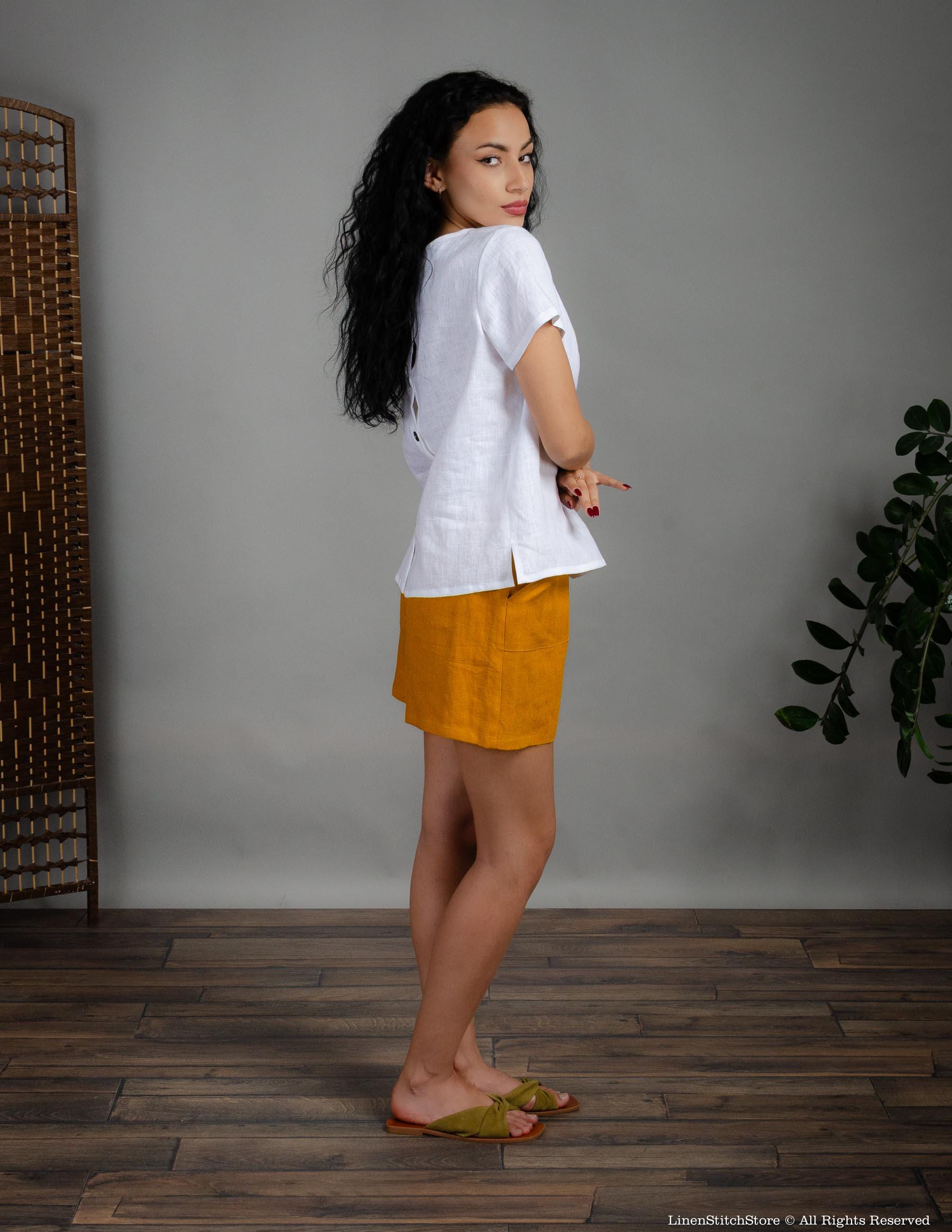 MYA Linen blouse | White