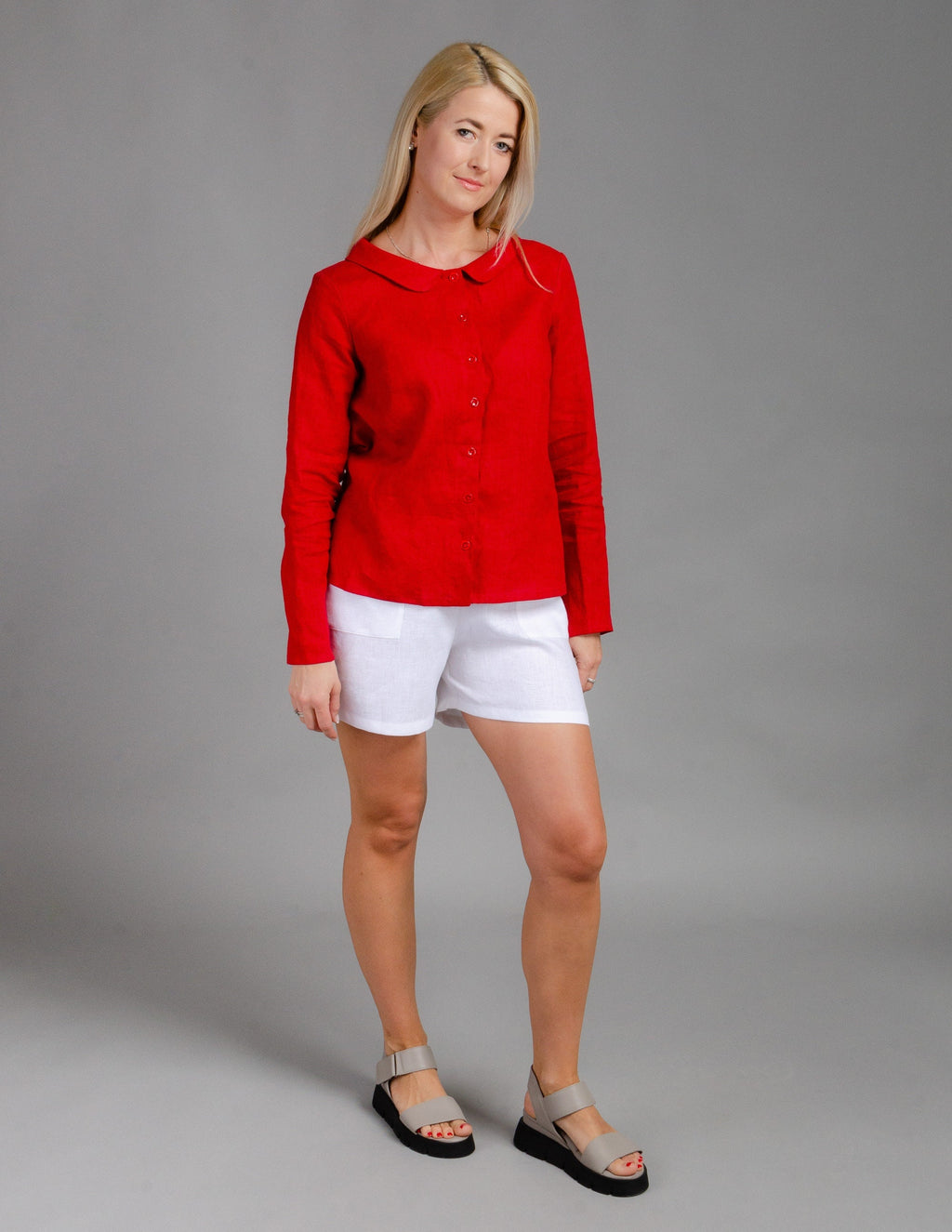 CHLOE Linen shirt | Brigt red