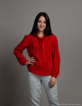 JOLENE Linen blouse " Bright red