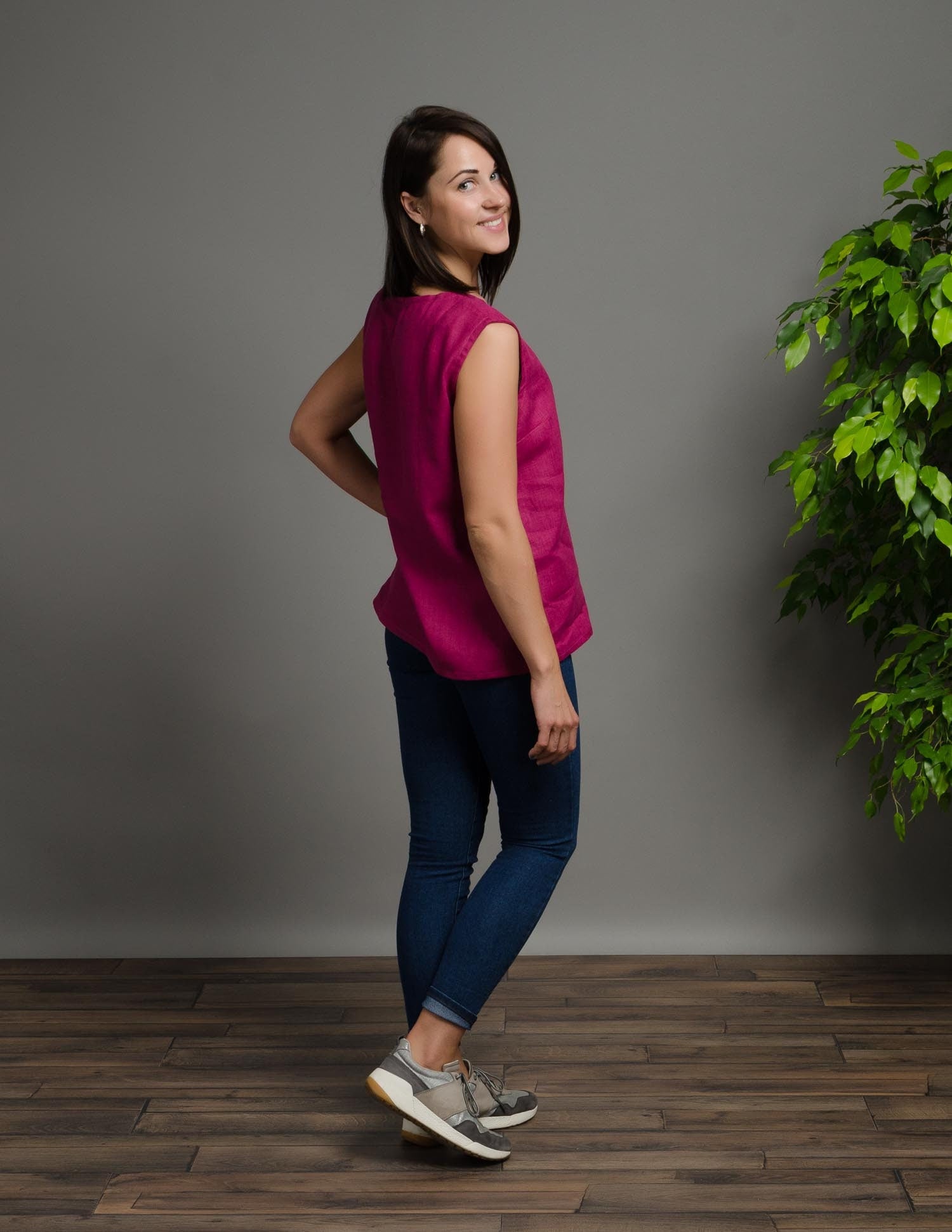 MONIKA Linen top | Rose