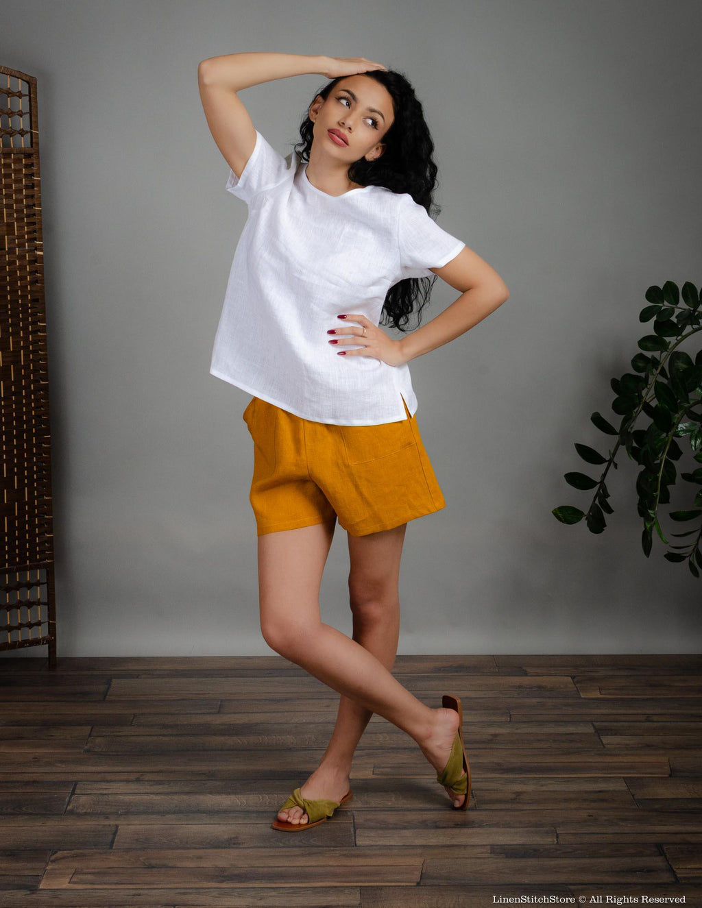 MYA Linen blouse | White