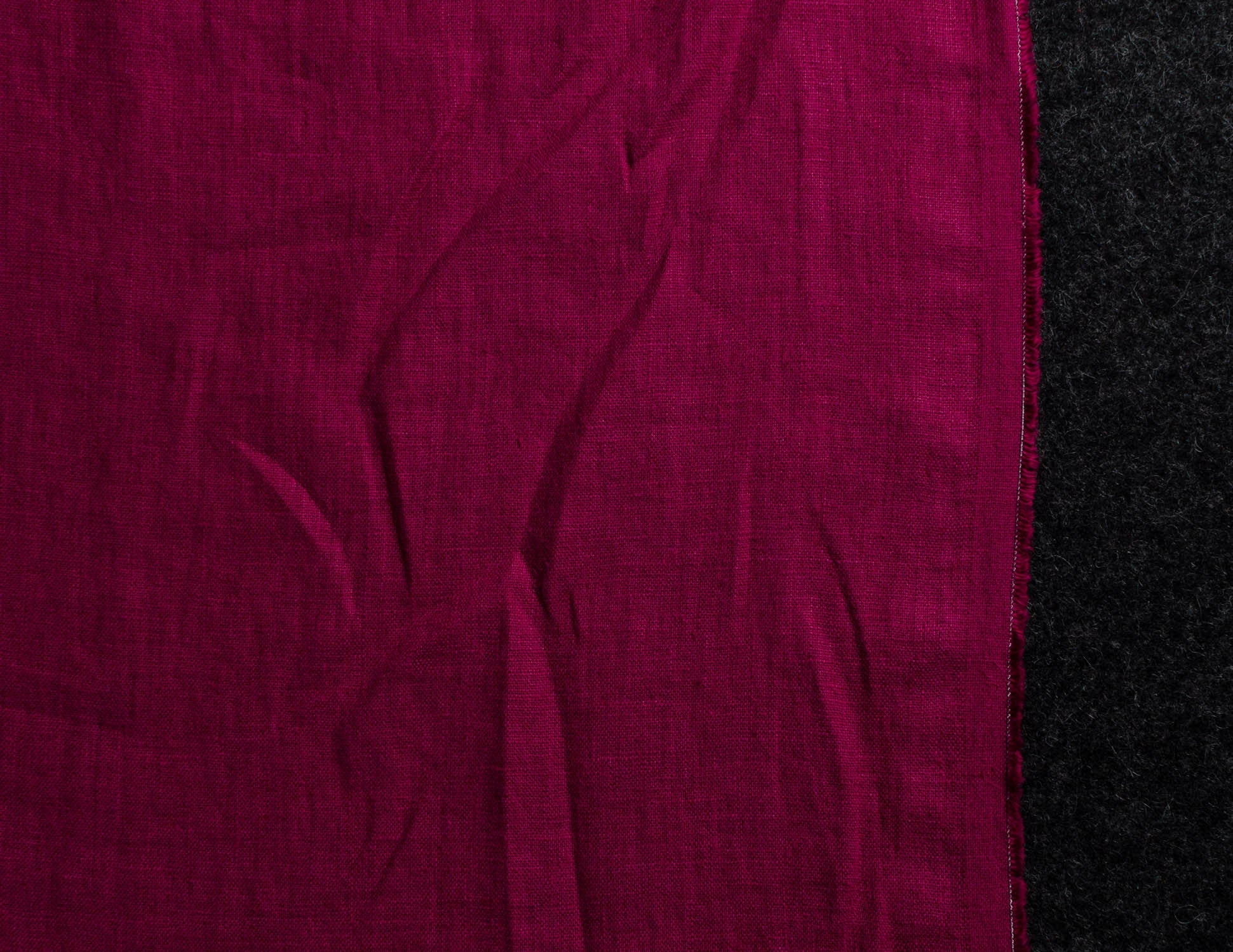 Rose color medium weight linen fabric supply