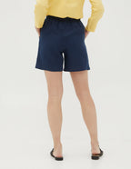 TAMARA Linen shorts | Navy blue