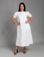 LOVE long linen dress | White