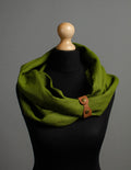 Loop linen scarf | Olive