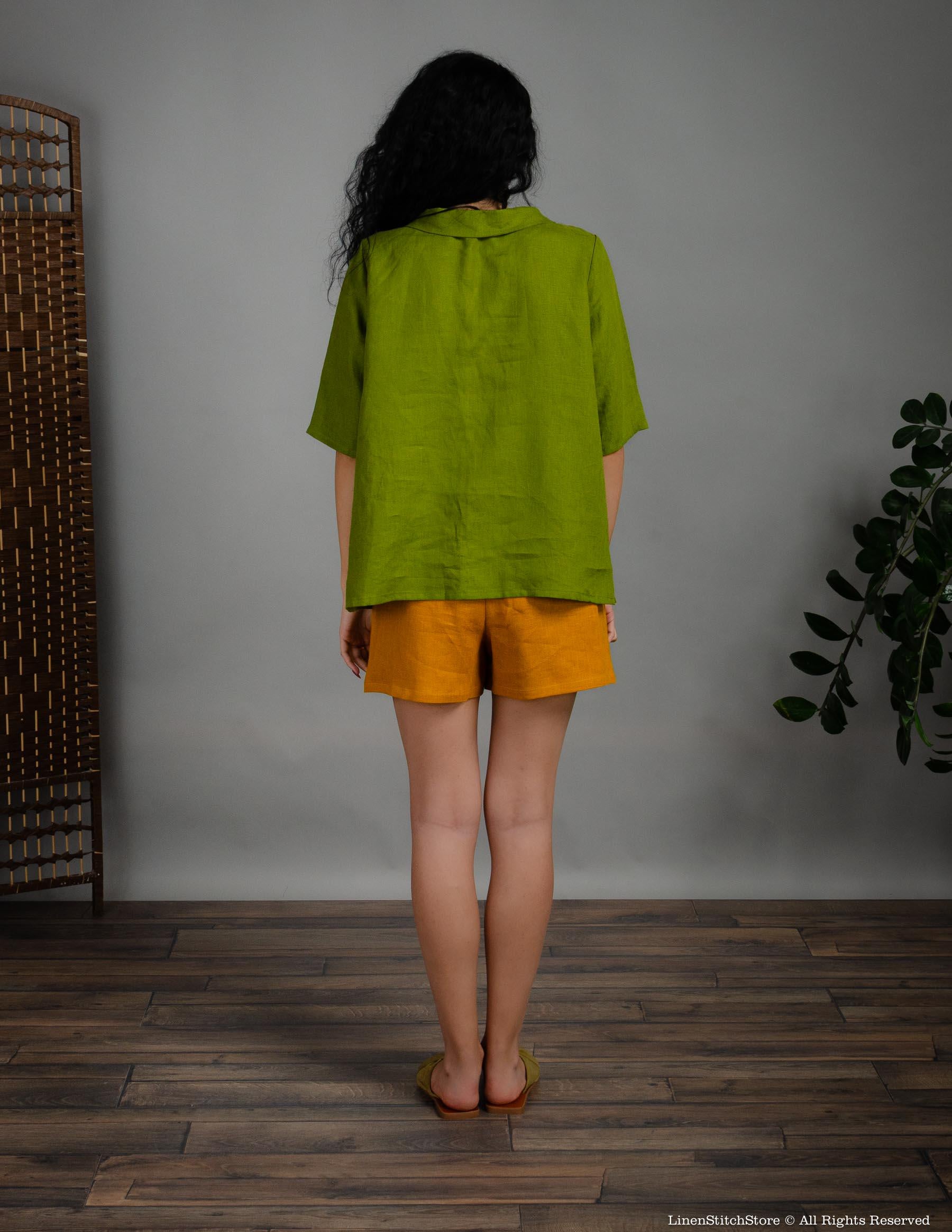 KYRA Linen blouse | Olive