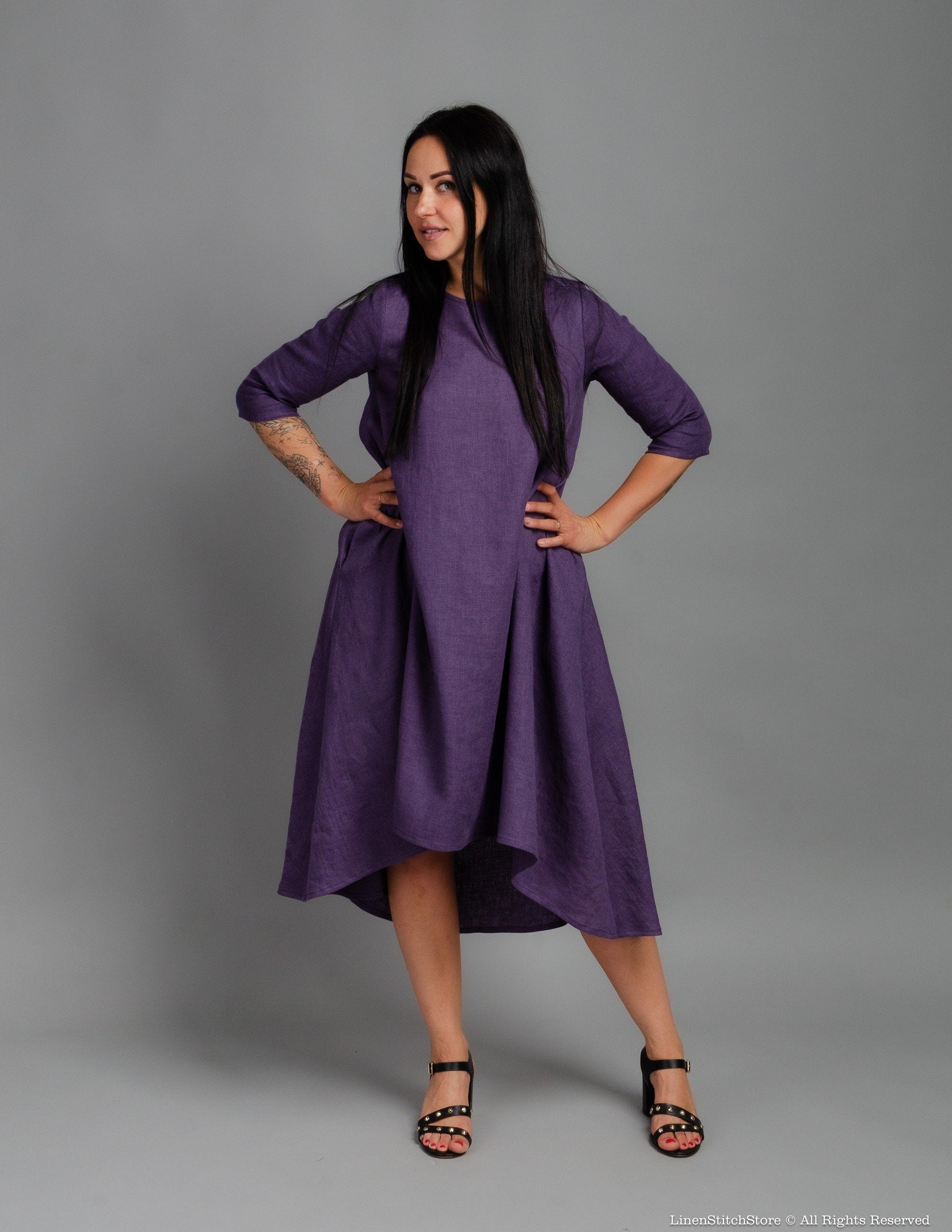 SHANON Linen dress | Lavender