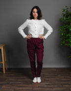 MARGO linen pants | Marsala